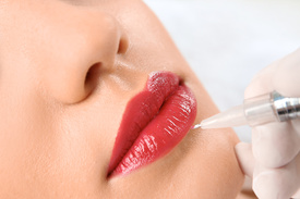 Акварельные губы | Перманентное нанонапыление губ | Пудровые губы