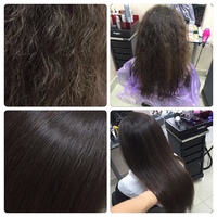 Кератиновое выпрямление волос фото до/после