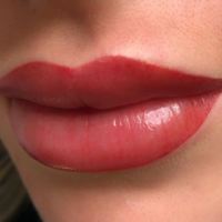 Перманентный макияж губ. Техника - напыление. Мастер - Елена Сентюрина