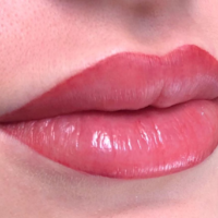 Перманентный макияж губ. Техника - напыление.